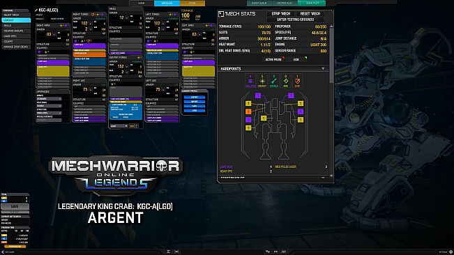 MechWarrior Online - Argent Legendary Mech Pack