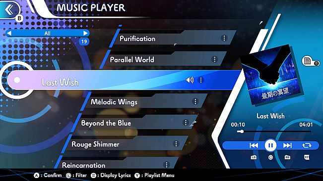 GUNVOLT RECORDS Cychronicle Song Pack 1 Lumen: ♪Rouge Shimmer ♪Parallel World ♪Glass Paradise ♪Last Wish