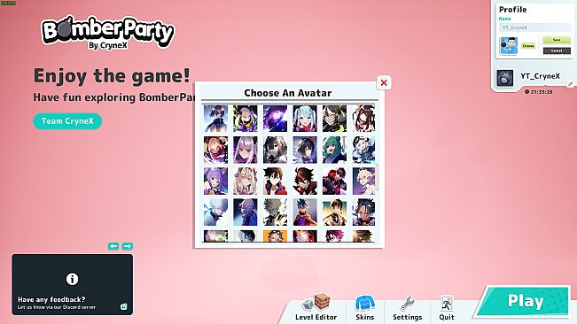 Bomber Party Anime Avatars DLC