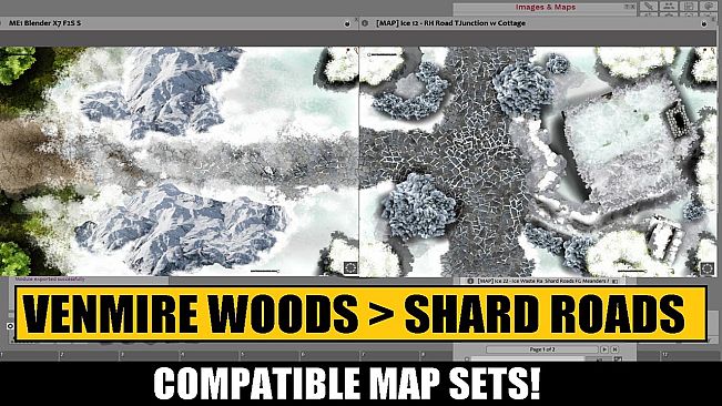 Fantasy Grounds - Meanders Map Pack: Shard Roads (Map Pack)