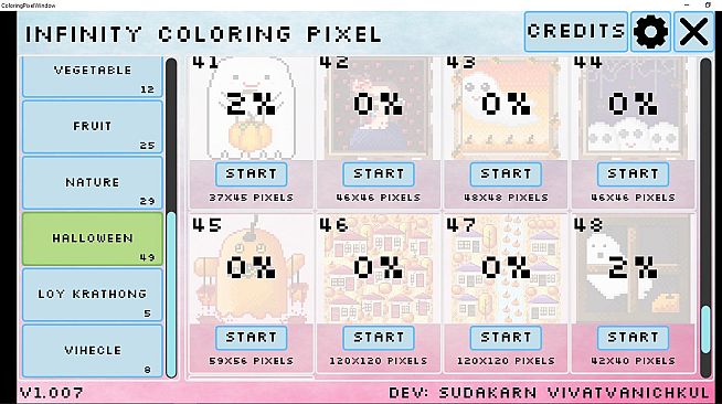 Infinity Coloring Pixel