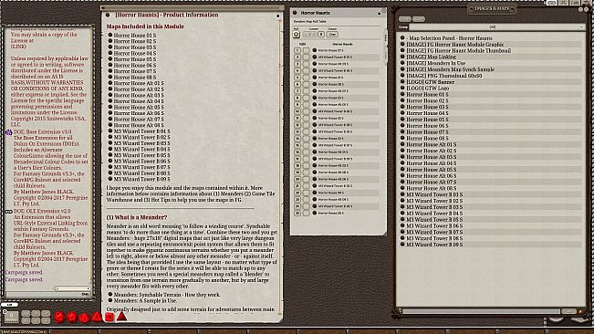Fantasy Grounds - Meanders Map Pack: Horror Haunts (Map Pack)