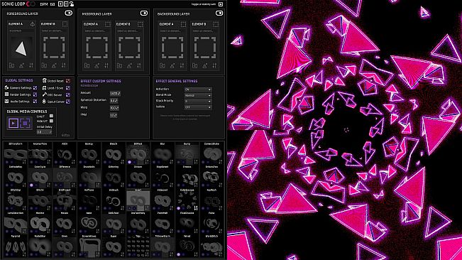 SonicLoop - Realtime VJ content creator for streaming, music videos and live performance