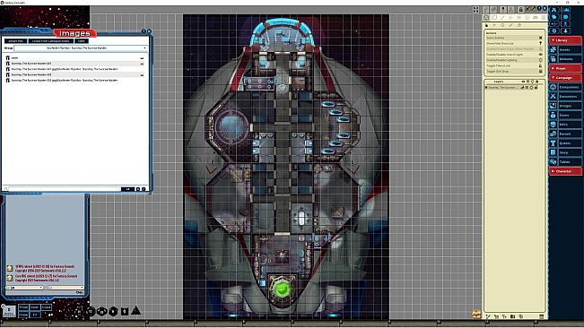 Fantasy Grounds - Starfinder RPG - Flip-Mat - Starship, The Sunrise Maiden