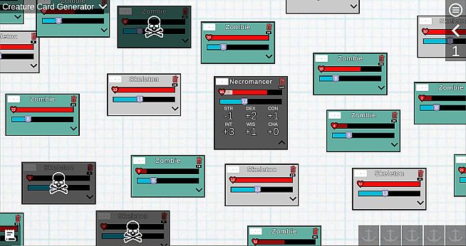 Table Top Creature Tracker