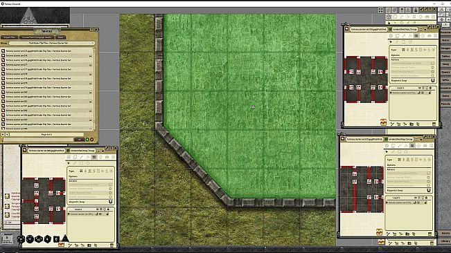 Fantasy Grounds - Pathfinder RPG - Flip-Tiles - Fortress Starter Set