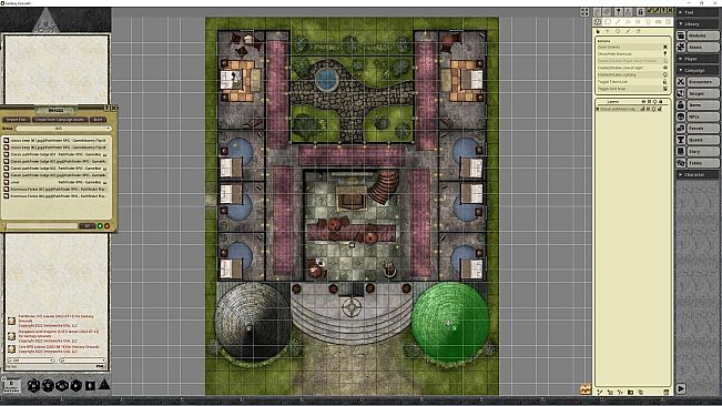 Fantasy Grounds - Pathfinder RPG - GameMastery Flip-Mat - Classic Pathfinder Lodge