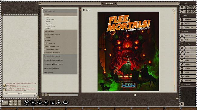 Fantasy Grounds - Flee, Mortals! The MCDM Monster Book