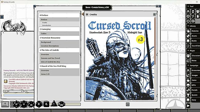 Fantasy Grounds - Cursed Scroll Zine, Vol. 3: Midnight Sun