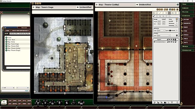Fantasy Grounds - Pathfinder RPG - Pathfinder Flip-Mat: Showtime Multi-Pack