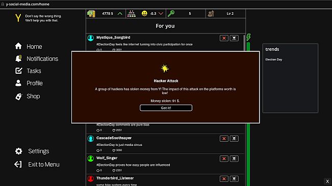 Y: Solo Mod Simulator