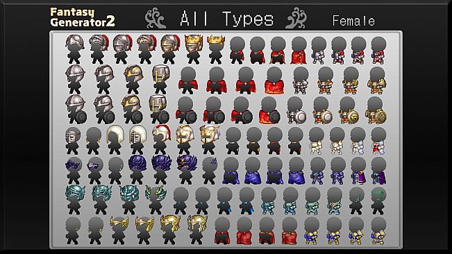 RPG Maker MZ - Fantasy Generator 2 Knight Armor Part Set