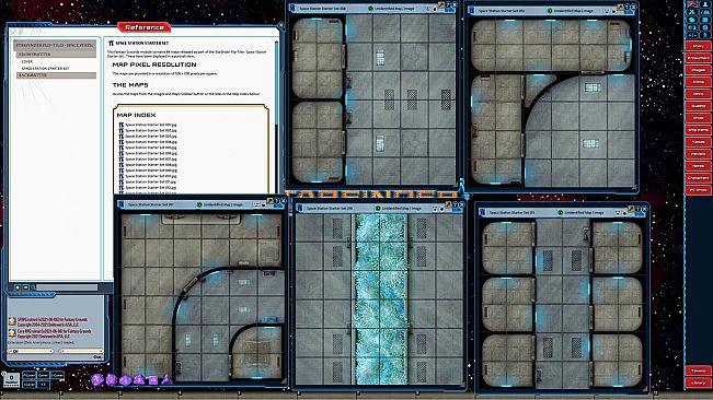 Fantasy Grounds - Starfinder Flip-Tiles - Space Station Starter Set
