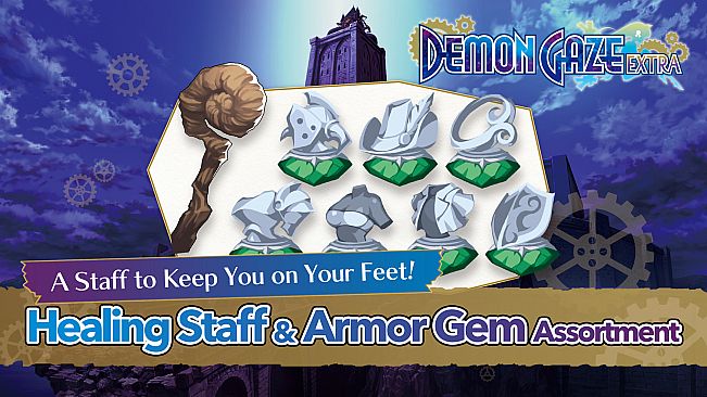 DEMON GAZE EXTRA - Healing Staff & Armor Gem Assortment