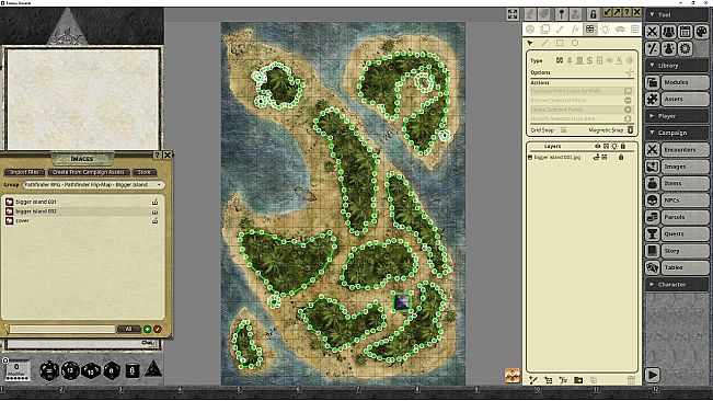 Fantasy Grounds - Pathfinder RPG - Pathfinder Flip-Mat: Bigger Island