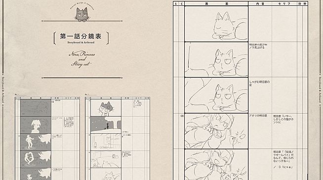 Concept Design of  anime - The Princess, the Stray Cat, and Matters of the Heart