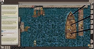 Fantasy Grounds - Black Scrolls Docks and Canals (Map Tile Pack)