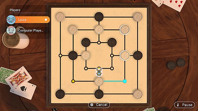 3in1 Game Collection: Backgammon + Checkers + Mills