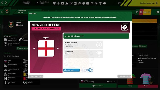 Rugby League Team Manager 3 DLC "Representative & International Teams & Competitions"