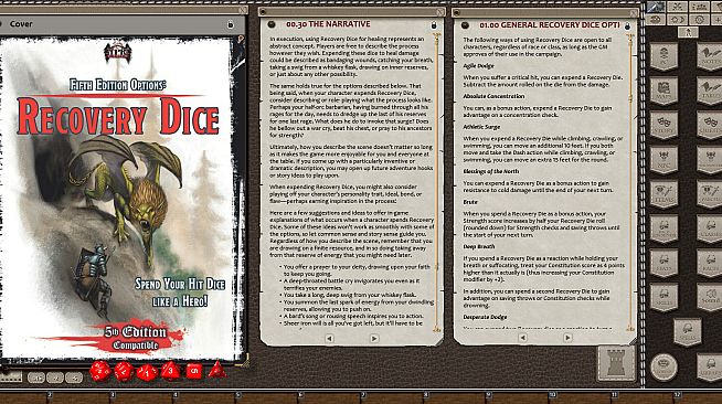 Fantasy Grounds - Fifth Edition Options: Recovery Dice Options (5E)
