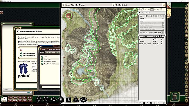 Fantasy Grounds - Pathfinder RPG - Flip-Mat: Night Market & Shrine