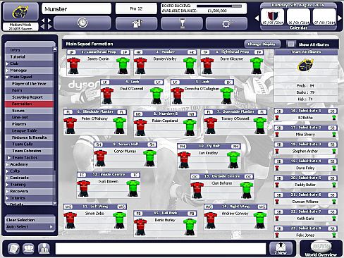 Rugby Union Team Manager 2015