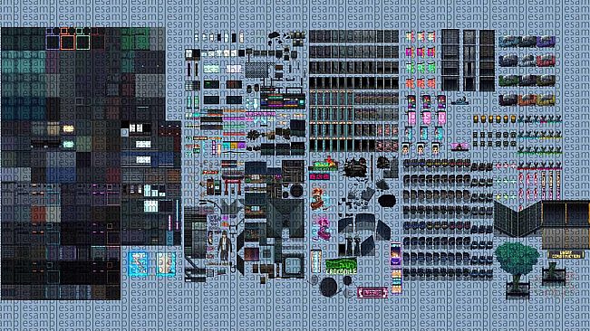 RPG Maker MZ - Winlu Cyberpunk Tileset - Exterior
