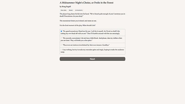 A Midsummer Night's Choice