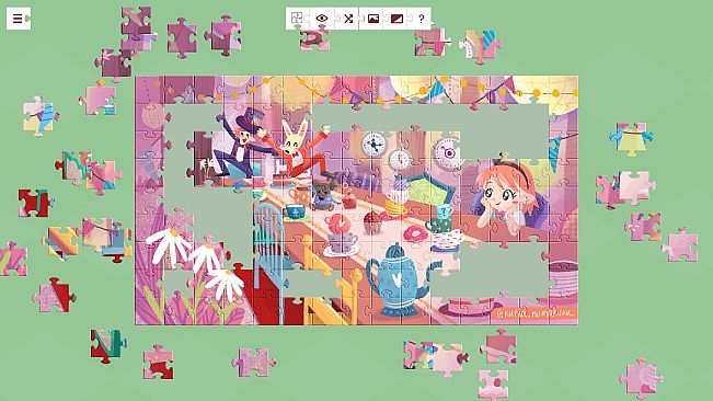 Alice in Wonderland - a jigsaw puzzle tale