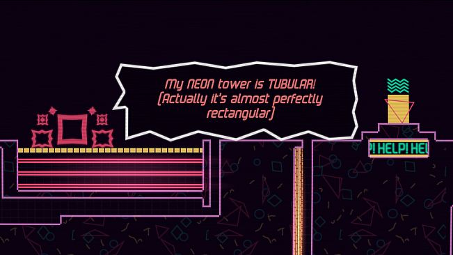 Big NEON Tower VS Tiny Square