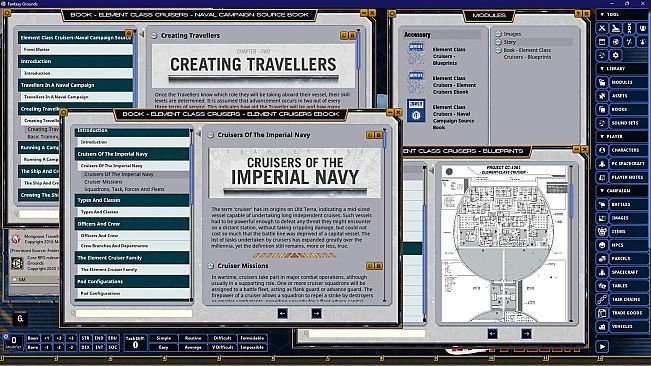 Fantasy Grounds - Traveller - Element Class Cruisers: Shipbuilder's Blueprints
