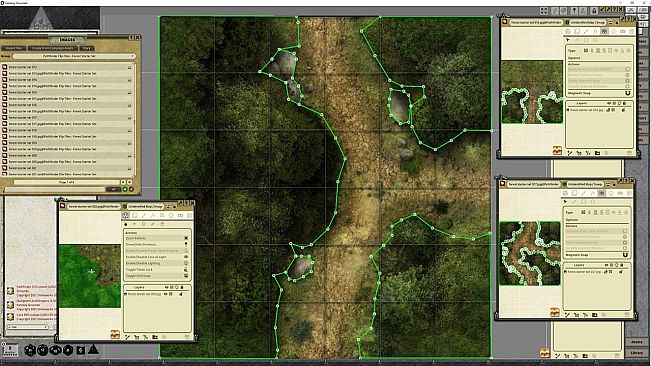 Fantasy Grounds - Pathfinder RPG - Flip-Tiles - Forest Starter Set