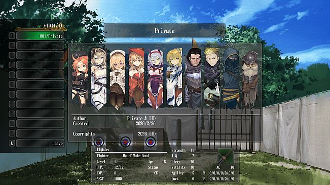 Wizardry: The Five Ordeals - Portrait Pack "Private"