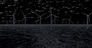 Wind Turbines Ocean Meditation