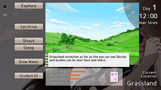 Long Black-Haired Schoolgirl Survival Simulation Game