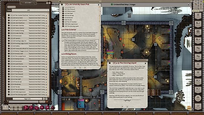 Fantasy Grounds - Taverns & Inns Pack 1 - Living Maps (Map Pack)
