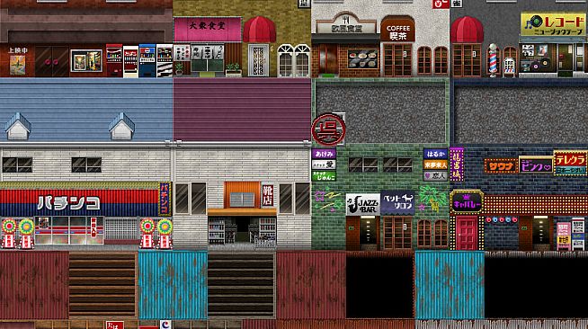 RPG Maker MV - SERIALGAMES Living Good City Tileset - 80's Scene SET