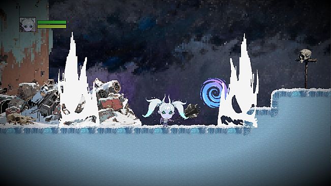 SnowKnight: Super Strength, Big Head, Twin Tails