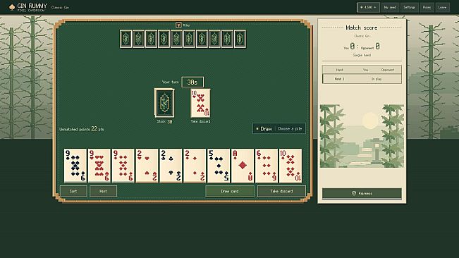 Gin Rummy: Pixel Cardroom