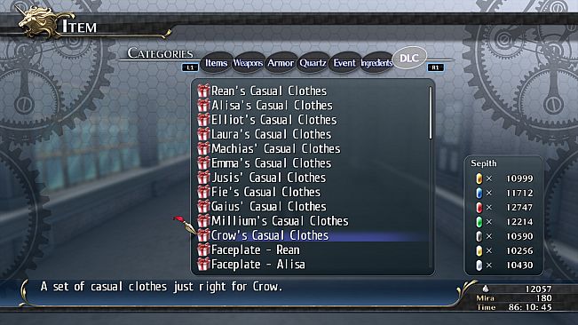 The Legend of Heroes: Trails of Cold Steel - Crow's Casuals