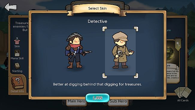 3 Minute Heroes - Detective (Treasure Hunter Skin)