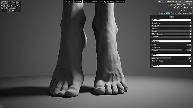 HAELE 3D - Feet Poses Lite - Drawing References