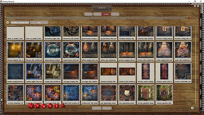 Fantasy Grounds - Black Scrolls Medieval Fantasy Castle (Map Tile Pack)