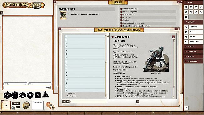 Fantasy Grounds - Pathfinder for Savage Worlds Bestiary 2