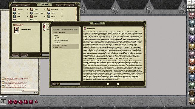 Fantasy Grounds - Beasts of Legend: Coldwood Codex (PFRPG)