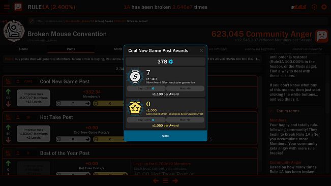 Rule1A Incremental: Idle Forum