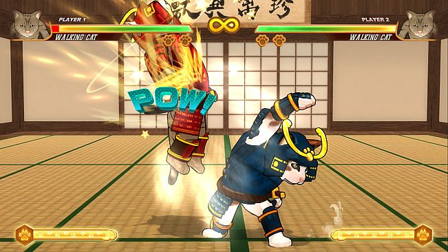 Fight Of Animals - Samurai Costume/Walking Cat