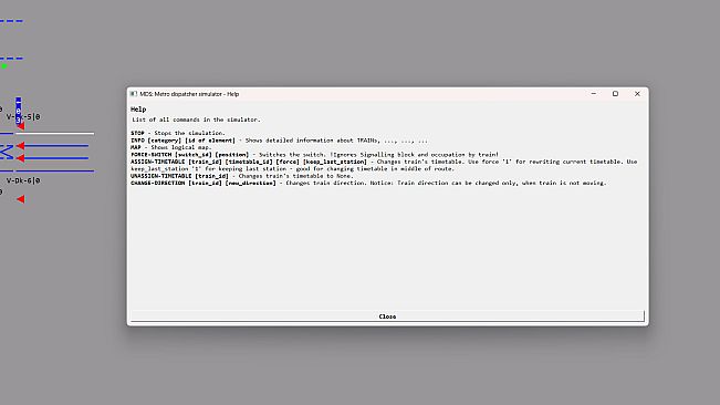 MDS: Metro dispatcher simulator