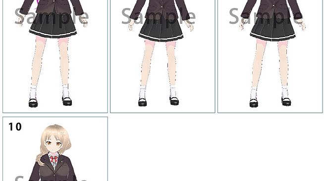 RPG Maker 3D Character Converter - Gee-kun-soft character 01 school uniform