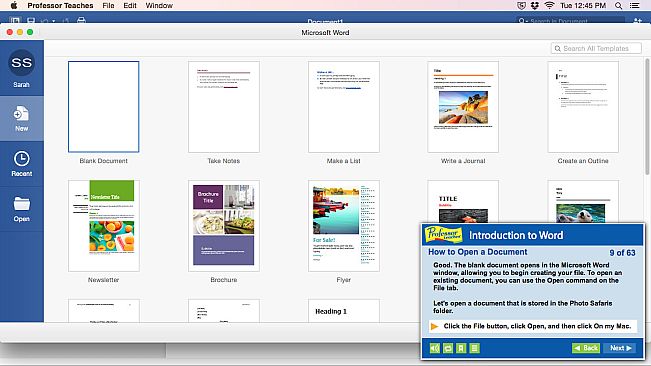 Professor Teaches Word 2016 – Mac